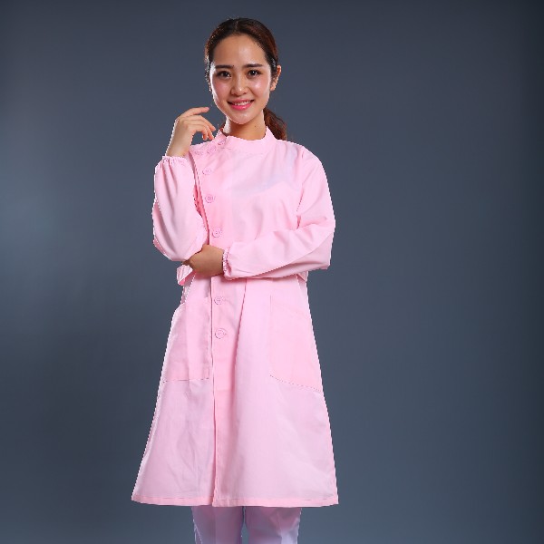 粉色長(zhǎng)款護(hù)士制服